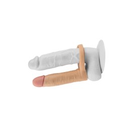 Gumowy analny strap-on otwór na penisa giętki 15cm