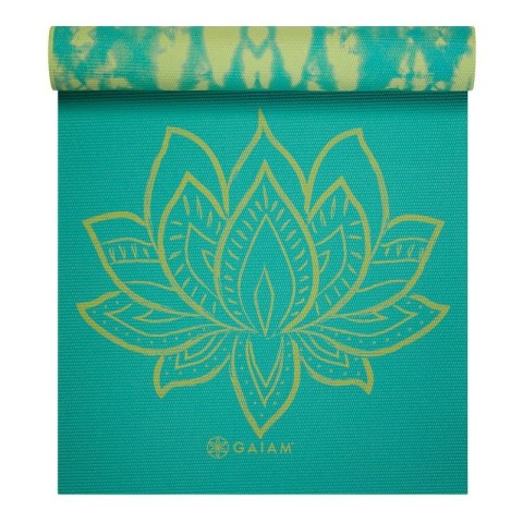 Mata do Jogi dwustronna GAIAM Turquoise Lotus 6 MM 62344 N/A