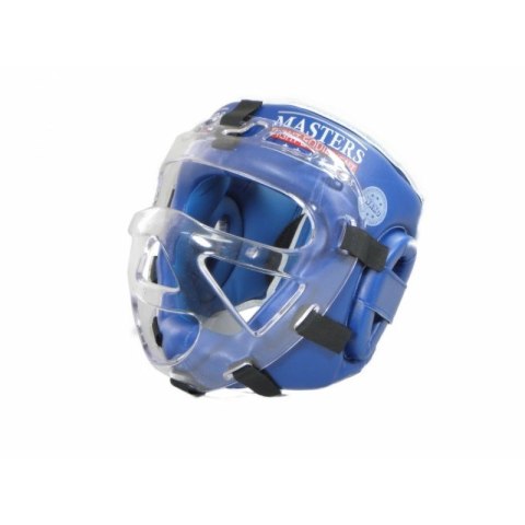 Kask bokserski Masters z maską KSSPU-M (WAKO APPROVED) 02119891-M02 niebieski+S