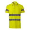 Koszulka polo Rimeck HV Runway M MLI-2V997 fluorescencyjny żółty S