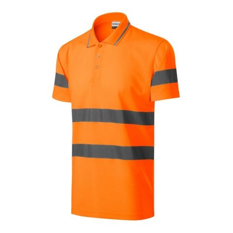 Koszulka polo Rimeck HV Runway M MLI-2V998 fluorescencyjny pomarańczowy 2XL