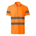 Koszulka polo Rimeck HV Runway M MLI-2V998 fluorescencyjny pomarańczowy S