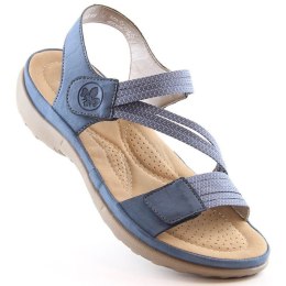 Komfortowe sandały Rieker W RKR587 niebieskie 37
