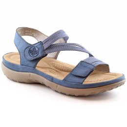 Komfortowe sandały Rieker W RKR587 niebieskie 41