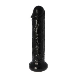 Czarne grube realistyczne dildo z żyłami 28,5 cm