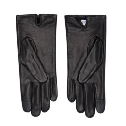 Rękawiczki Calvin Klein Re-lock Debossed Leather Gloves W K60K609975 M/L