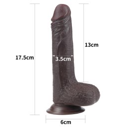 Czarny gruby penis z przyssawka żylaste dildo