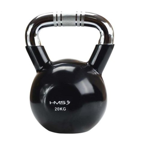 Kettlebell żeliwny uchwyt chrom radełkowany HMS KTC12 BLACK N/A