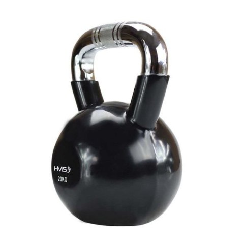 Kettlebell żeliwny uchwyt chrom radełkowany HMS KTC12 BLACK N/A